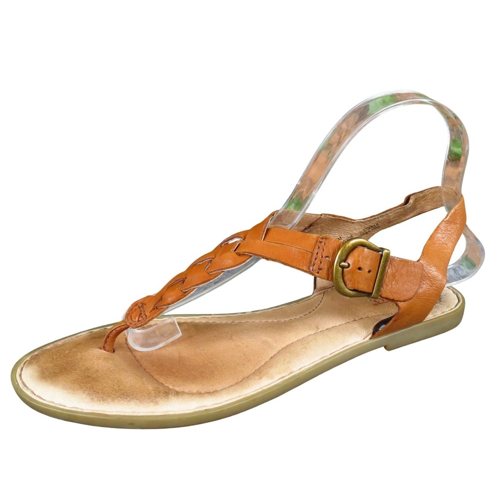 Born Lake Womens Thong Sandals‎ Size 9 Brown Leather Casual Comfort